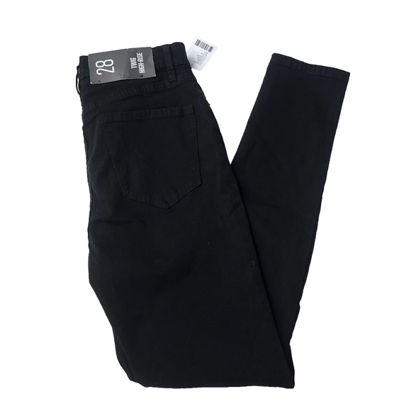 BDG Denim - BDG Urban Outfitters Twig High-Rise Distressed Black Jeans Stretch
